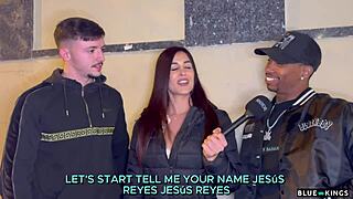 latina from street casting ends up in hard amateur threesome bbc