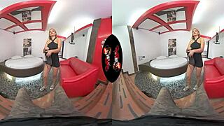 Pierced nipple babe craves sex in VR