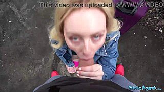 agente público con Ruby Lee rubia culazo tetas grandes POV mamada sexo