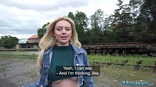 Public agent blonde ruby lee big ass big tits pov blowjob sex