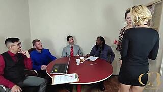 Office gone mad with slutty trailer feelings