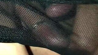 Skinny milf wife spreads pussy for cum covering and cleanup