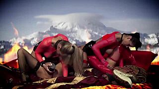 hot lesbo foursome with angel dark and carly 😈