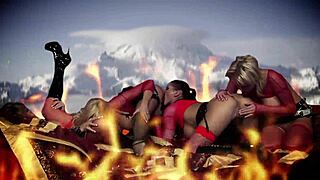 hot lesbo foursome with angel dark and carly 😈