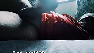 is bad wolf28 stroking his penis for pleasure?