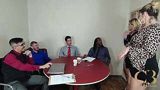 Office gone mad with slutty trailer feelings