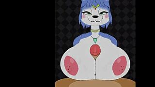 Krystal X Fox Mccloud Titty Fucks Big Black Cock