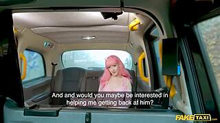 Pink haired wonder fucker creampied in taxi