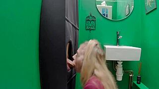 Wow, This Gloryhole Teen Sucks Cock So Well!