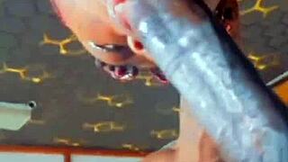 African teen sucks sloppy dick