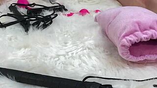 i gave her a amazing body oil massage then i fucked her pussy and asshole with a glass dildo so hard and she loved it sent her home to her husband used up and swollen