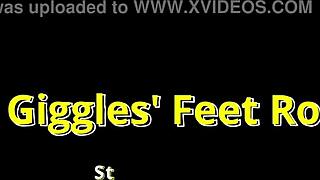 Giggles' feet get wet at the beach on Beat2feetcom!