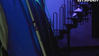 Oh Wow, Sweet Lesbians Take BBC Anal In The Tent!