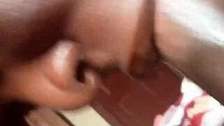 African teen sucks sloppy dick