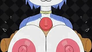 Krystal X Fox Mccloud Titty Fucks Big Black Cock