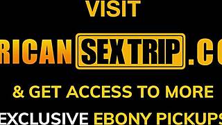 Perfect ass black babe hardcore railed doggystyle by a big white cock.