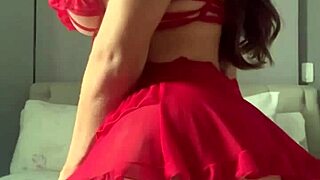 Transsexual Crossdresser In Fishnets Strokes Cock And Pussy Solo