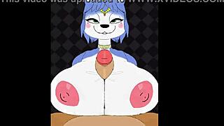 Krystal X Fox Mccloud Titty Fucks Big Black Cock