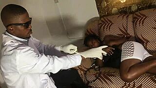 The corrupt doctor engages with the patient after the treatment session.