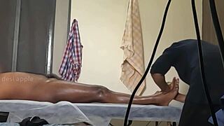 Spa massage turns secretly naughty