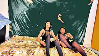 Threesome Fucking Wife and Redhead Girlfriend FFM