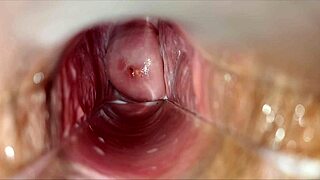 Pulsating vagina orgasm throbs hard with speculum wide open inside