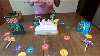 What a Sweet 18+ Teen's Birthday Surprise with Stepdad's Deepthroat Load!