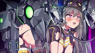 Heroine defeated and fucked raw by massive monsters in hentai bdsm