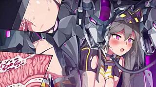 Heroine defeated and fucked raw by massive monsters in hentai bdsm