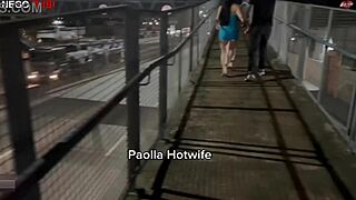 Paolla hotwife slams huge bbc outdoors!