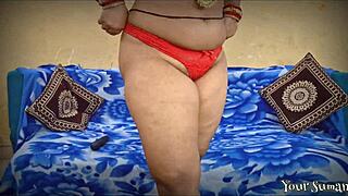 Does stepmom tease stepson with her sexy body?