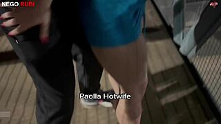 Paolla hotwife slams huge bbc outdoors!