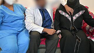 Doctor satisfying his dick with nurse and muslim patient lady