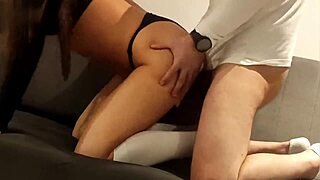 Gym return leads to hard cock doggystyle pounding in leggings