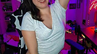 petite latina babe masturbates shaved tight pussy with dildo till screaming orgasm in lingerie