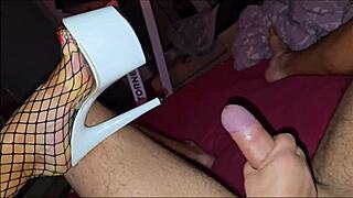 Mature Plaid Bodysuit Woman in High Heels Spreads Legs for Intense Fucking Fetish Action