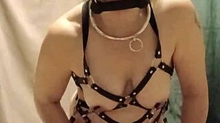 My heart pounds in harness slave submission