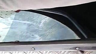 Sexy Latina's Teasing Skirt Lift on Crowded Bus