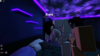 Erans pounds Rizza in wild Roblox sex romp