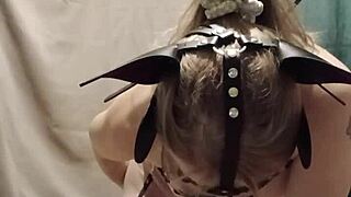 My heart pounds in harness slave submission