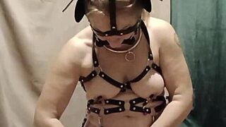 My heart pounds in harness slave submission