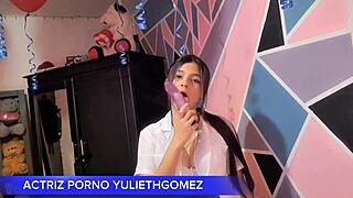 naughty girl in short dress no panties grinds on cock backstage