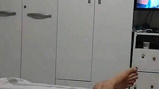 married redhead video calls lover while husband watches and jerks off on her tits