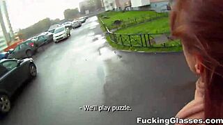 Fucking Glasses - Not Shy to Fuck on Stairway Rina Teen 18+ Porn