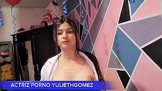 naughty girl in short dress no panties grinds on cock backstage