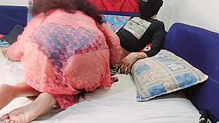 Wow curvy desi teen rubs huge cock with big ass moaning!