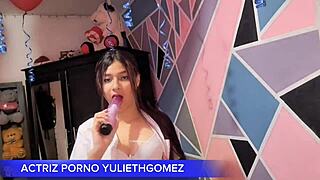 naughty girl in short dress no panties grinds on cock backstage