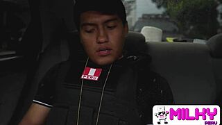 hey cops snag street teen for bent over public quickie!