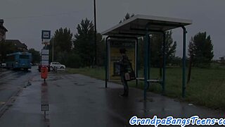 Bigtit Eurobabe Bent Over for Grandpa Cumshot