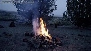 Big ass cosplay baremaidens masturbate outdoors with cumshots